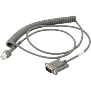 Zebra Coiled RS232 Cable - Serial - 9ft