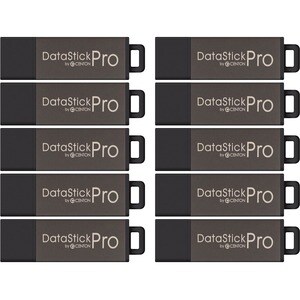 Centon 16GB DataStick Pro USB 2.0 Flash Drive - 10 Pack - 16 GB - USB 2.0 - Gray - Lifetime Warranty