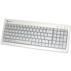 I-Rocks KR-6820E Compact USB Keyboard - USB - 104 Keys - White