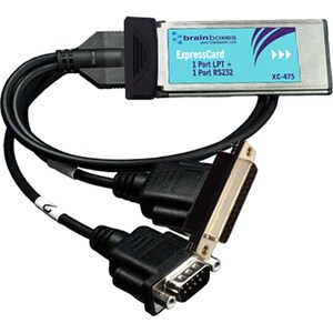 Brainboxes XC-475 2-port ExpressCard Serial/Parallel Combo Adapter - Plug-in Module - ExpressCard - PC