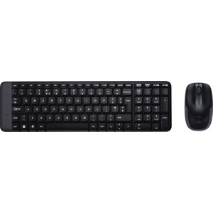 Logitech MK220 Keyboard & Mouse - USB Wireless RF 2.40 GHz Keyboard - English (US) - Keyboard/Keypad Color: Black - USB Wi