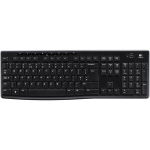 Logitech K270 Keyboard - Wireless Connectivity - USB Interface - Dutch - Black - RF - 10.06 m - 2.40 GHz Internet, Email, 
