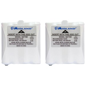 Midland AVP8 Two-way Radio Battery - For Two-way Radio - Battery Rechargeable - 600 mAh - 4.8 V DC - 2 / Pack