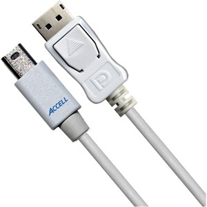 Accell Mini DisplayPort to DisplayPort Cable 1m (3.3ft.) - 3.28 ft DisplayPort A/V Cable for Audio/Video Device, TV, Monit