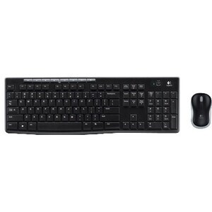 Logitech Wireless Combo MK270 Keyboard & Mouse - USB Wireless RF 2.40 GHz Keyboard - English (US) - Keyboard/Keypad Color: