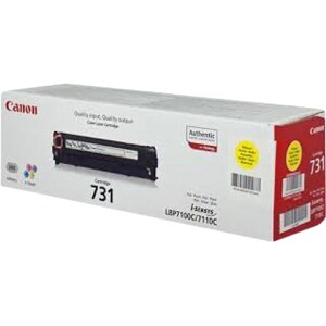 Canon 731Y Original Toner Cartridge - Yellow - Laser - Standard Yield - 1500 Pages - 1 Pack