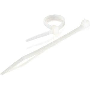 C2G 11.5in Cable Ties - White - 100pk - Natural - 100 Pack