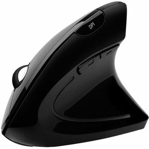 Adesso iMouse E10 - 2.4 GHz RF Wireless Vertical Ergonomic Mouse - Optical - Wireless - Radio Frequency - 2.40 GHz - Black