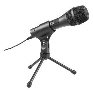 Audio-Technica AT2005USB Wired Microphone - 50 Hz to 15 kHz - 16 Ohm - Handheld, Stand Mountable - XLR, USB, Mini-phone