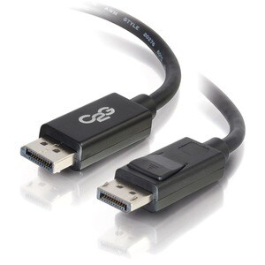C2G 6ft DisplayPort Cable with Latches 8K UHD M/M - Black - 6 ft DisplayPort A/V Cable for Notebook, Monitor, Audio/Video 