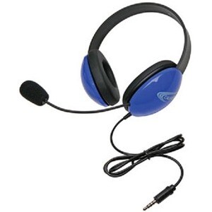 Califone Stereo Blue Headphone With To Go 3.5Mm Plug - Stereo - Mini-phone (3.5mm) - Wired - 32 Ohm - 20 Hz - 20 kHz - Ove