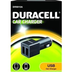 Duracell Auto Adapter - For Mobile Phone, Tablet PC, USB Device - 12 V DC Input - 5 V DC/2.40 A Output