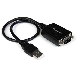 StarTech.com 1 ft USB to RS232 Serial DB9 Adapter Cable with COM Retention - USB to DB9 - USB to Serial Port Adapter