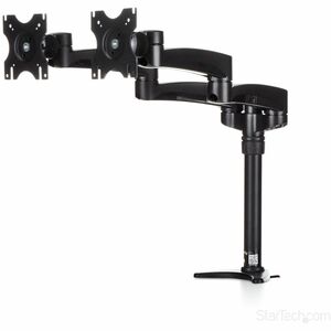 StarTech.com Articulating Dual Monitor Arm - Grommet / Desk Mount with Cable Management & Height Adjust