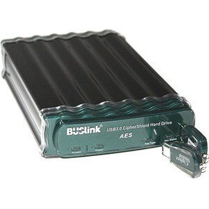 Buslink CipherShield 8 TB Desktop Hard Drive - External - USB 3.0, eSATA - 256-bit Encryption Standard - 1 Year Warranty