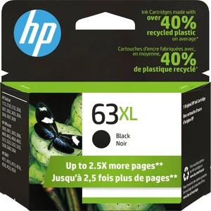 Hp Inc HP 63XL Original Ink Cartridge - Single Pack - Inkjet - High Yield - 480 Pages - Black - 1 Each