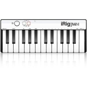 IK Multimedia iRig Keys Mini The 25 Key Universal Mini Keyboard Controller - White