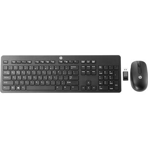 HP Wireless Slim Business Keyboard - USB Wireless RF USB Wireless RF Scroll Wheel - Compatible with Computer