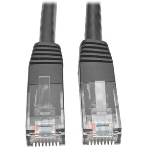Tripp Lite Cat6 Gigabit Molded Patch Cable RJ45 M/M 550MHz 24 AWG Black 2' - Category 6 for Network Device, Router, Modem,