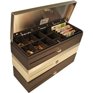 APG Cash Drawer Flip-Top 460 Cash Drawer - 1 Media Slot, Printer Driven - Black - 101.6 mm Height x 459.7 mm Width x 172.7