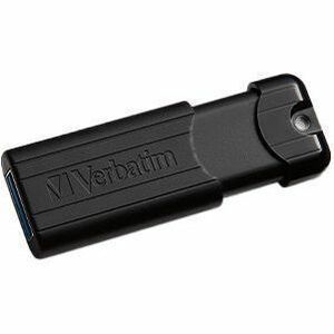 Verbatim PinStripe 256 GB USB 3.0 Flash Drive - Black - 1