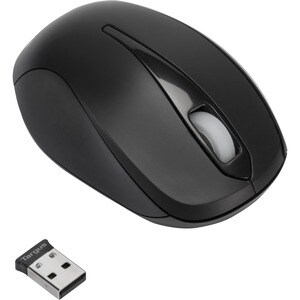 Targus Wireless Mobile Mouse - USB 2.0 - Optical - Black, Silver - Wireless - 1000 dpi - Scroll Wheel - Symmetrical