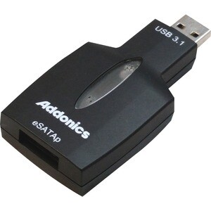 Addonics USB 3.1 or 3.0 to eSATAp Adapter - 1 x Type A Male USB - 1 x Female eSATA - Black