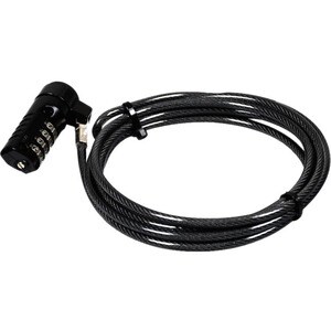 Port Cable Lock For Notebook, Projector, Desktop Computer, Monitor, Projector - 1.80 m Cable - Resettable - 4-digit - Stee
