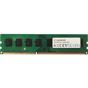 V7 Módulo RAM V7 - 8 GB (1 x 8 GB) - DDR3 SDRAM - 1600 MHz DDR3-1600/PC3-12800 - Sin búfer - CL11 - 240-clavijas - DIMM