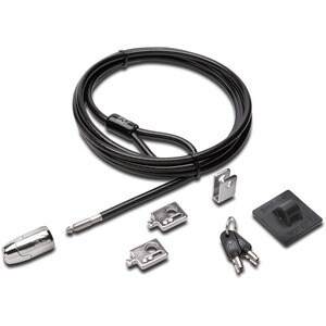 Kensington K64424WW Cable Lock For Desktop Computer - 2.44 m Cable - Black - Carbon Steel - For Desktop Computer