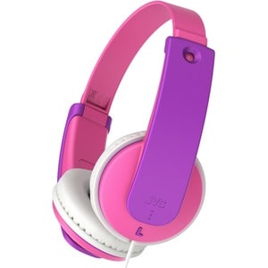 JVC Kids HA-KD7P Headphone - Stereo - Pink - Wired - Over-the-head - Binaural - Circumaural - 2.62 ft Cable