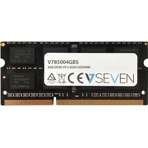 V7 RAM Module for Notebook - 4 GB - DDR3-1066/PC3-8500 DDR3 SDRAM - 1066 MHz - CL7 - Unbuffered - 204-pin - SoDIMM