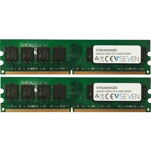 V7 RAM Module - 4 GB (2 x 2 GB) - DDR2-800/PC2-6400 DDR2 SDRAM - 800 MHz - CL16 - Non-ECC - Unbuffered - 240-pin - DIMM