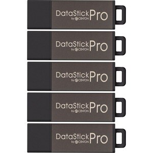 Centon DataStick Pro USB 2.0 Flash Drives - 16 GB - USB 2.0 - Gray - 5 Year Warranty
