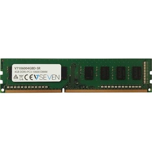 V7 Módulo RAM V7 - 4 GB (1 x 4 GB) - DDR3-1333/PC3-10600 DDR3 SDRAM - CL9 - 1,50 V - No-ECC - Sin búfer - 240-clavijas - DIMM
