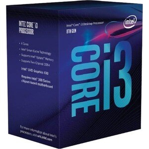 Intel Core i3 i3-8100 Quad-core (4 Core) 3.60 GHz Processor - Retail Pack - 6 MB Cache - Socket H4 LGA-1151 - HD Graphics 