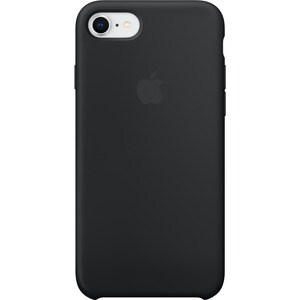 Apple iPhone 8 / 7 Silicone Case - Black - For Apple iPhone 7, iPhone 8 Smartphone - Black - Silky - Silicone, MicroFiber