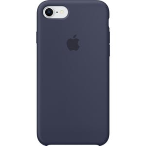 Apple iPhone 8 / 7 Silicone Case - Midnight Blue - For Apple iPhone 7, iPhone 8 Smartphone - Midnight Blue - Silky - Silic
