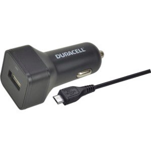 Duracell Auto Adapter - USB - For Smartphone, Tablet PC, Micro USB Devices - 12 V DC Input - 5 V DC/2.40 A Output