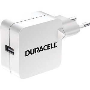 Duracell AC Adapter - USB - For Tablet PC, Smartphone, Battery - 230 V AC Input - 5 V DC/2.40 A Output