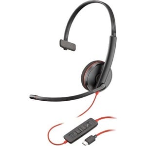 Plantronics Blackwire C3210 Headset - Mono - USB Type C - Wired - 20 Hz - 20 kHz - Over-the-head - Monaural - Supra-aural 