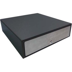 APG Cash Drawer ECD330 Cash Drawer - 5 Bill - 8 Coin - 2 Lock Position, Serial Port - Stainless Steel - Textured Black - 1