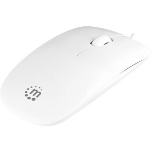 Mouse Manhattan Silhouette - USB 1.1 - Óptico - 3 Botón(es) - Blanco - Cable - 1000 dpi - Rueda de desplazamiento - Simétrico