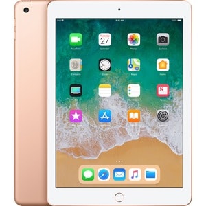 Apple iPad Tablet - 9.7" - 128 GB Storage - iOS 11 - Gold - Apple A10 SoC - ARM Hurricane Dual-core (2 Core) 2.34 GHz, TSM