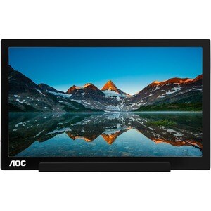 AOC I1601FWUX 39.6 cm (15.6") Full HD LED LCD Monitor - 16:9 - Glossy Piano Black, Silver - 1920 x 1080 - 262,000 Colors -