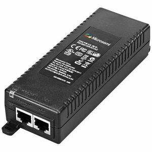 Microchip PD-9001GI PoE Injector - 20 V DC, 60 V DC Input - 50 V DC Output - 1 x 10/100/1000Base-T Input Port(s) - 1 x 10/