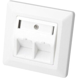 FACEPLATE FOR KEYSTONE JACKS. 2X RJ45                          IN