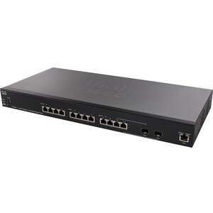 Cisco SX350X-12 12 Ports Manageable Ethernet Switch - 2 Layer Supported - Twisted Pair - Lifetime Limited Warranty