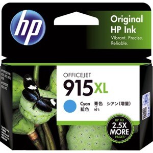 HP 915XL Original High Yield Inkjet Ink Cartridge - Cyan Pack - 825 Pages