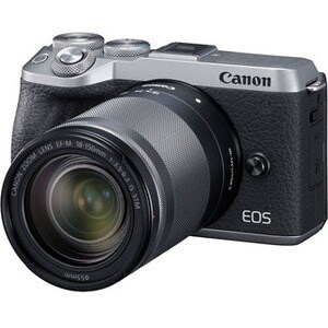 Canon EOS M6 Mark II 32.5 Megapixel Mirrorless Camera with Lens - 0.71" - 5.91" - Silver - Autofocus - 3" Touchscreen LCD 